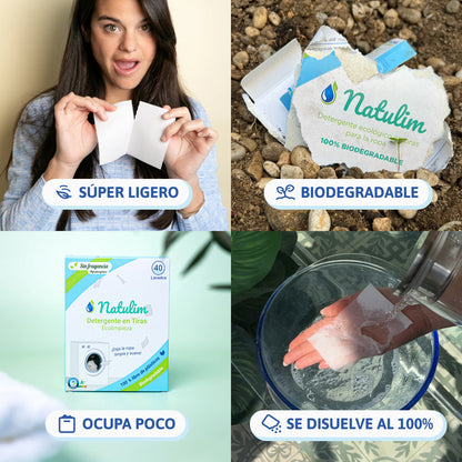 Detergente en Eco-tiras - 40 Lavados